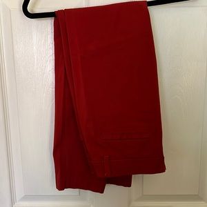 Red women’s dress pants size 14